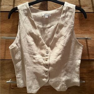 Linen Beige Vest